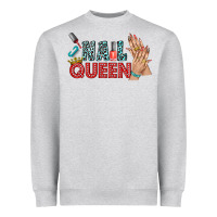 Heather Grey nail queen bbs Heavyweight Sweatshirt - BundleAndBundleShop