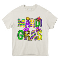 Cream Mardi Gras Carnaval Mask Heavy Core Tee - BundleAndBundleShop