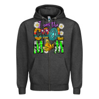 Charcoal Heather I'm The Cool Mom Zipper Hoodie - CowhideDigitalArt