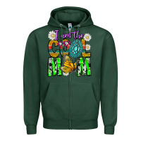 Sports Green I'm The Cool Mom Zipper Hoodie - CowhideDigitalArt