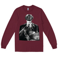 Burgundy gift idea drama blinders drama peaky funny graphic gifts Long Sleeve Tee - lanVoArt