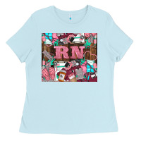 Baby Blue rn Ladies Tee - LillyAllenDesigns