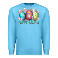 Ocean Blue happy easter day eggs nurse Premium Sweatshirt - RacoonDesign