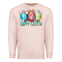 Pale Pink happy easter day eggs nurse Premium Sweatshirt - RacoonDesign