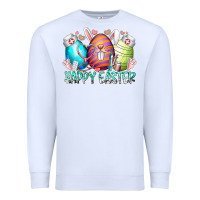 White happy easter day eggs nurse Premium Sweatshirt - RacoonDesign