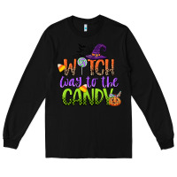 Black witch way to the candy Long Sleeve Tee - CowGirlArtShop