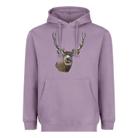 Lavender Mule Buck Deer Head Heavyweight Hoodie - LillyAllenDesigns