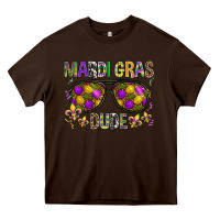 Chocolate Brown Mardi gras dude Heavy Core Tee - BundleAndBundleShop