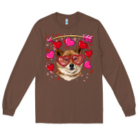 Chestnut valentine's shiba inu Long Sleeve Tee - RanaPortraitStore