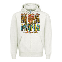 Oatmeal Heather God Gifted Me Two Titles And Mama i Rock Them Both Zipper Hoodie - CowhideDigitalArt