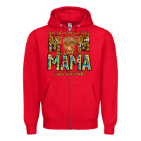Red God Gifted Me Two Titles And Mama i Rock Them Both Zipper Hoodie - CowhideDigitalArt