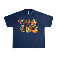 Navy Pumpkin spice and Jesus christ Urban Heavy Tee - NancyCooperArtShop