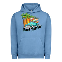 Pigment Pebble Blue road trippin Urban Hoodie - BarkalooDesign