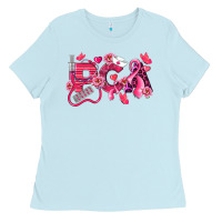 Baby Blue pca breast cancer patient care assistant Ladies Tee - LillyAllenDesigns