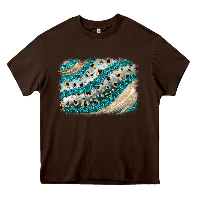 Turquoise Glitter Background Heavy Core Tee by JahusDesignShop | Teevron