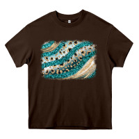 Chocolate Brown turquoise glitter background Heavy Core Tee - JahusDesignShop