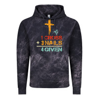 Cloud Black Vintage 1 Cross 3 Nails Forgiven Christian Easter Gift Vintage Hoodie - lanVoArt