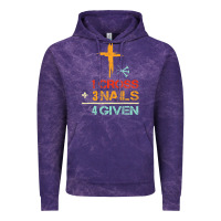Cloud Purple Vintage 1 Cross 3 Nails Forgiven Christian Easter Gift Vintage Hoodie - lanVoArt