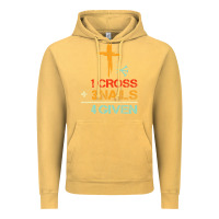 Vintage Mustard Vintage 1 Cross 3 Nails Forgiven Christian Easter Gift Vintage Hoodie - lanVoArt