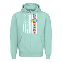 Seafoam lil autism mom Zipper Hoodie - CowhideDigitalArt