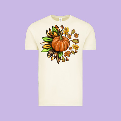 Fall Sunflower With Pumpkin Vintage Tee Designed By Texasbilliewilder