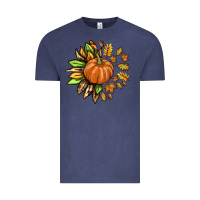 Vintage Denim Fall Sunflower with Pumpkin Vintage Tee - texasbilliewilder