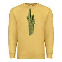 Antique Gold saguaro cactus Premium Sweatshirt - LillyAllenDesigns