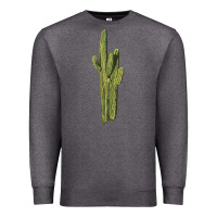 Charcoal Heather saguaro cactus Premium Sweatshirt - LillyAllenDesigns