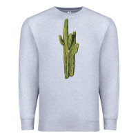 Heather Grey saguaro cactus Premium Sweatshirt - LillyAllenDesigns
