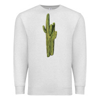 Oatmeal Heather saguaro cactus Premium Sweatshirt - LillyAllenDesigns