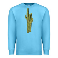 Ocean Blue saguaro cactus Premium Sweatshirt - LillyAllenDesigns