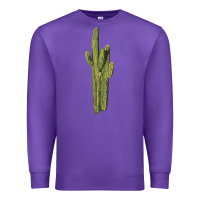 Purple saguaro cactus Premium Sweatshirt - LillyAllenDesigns