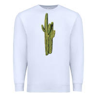 White saguaro cactus Premium Sweatshirt - LillyAllenDesigns
