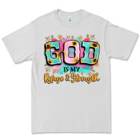 Dove Grey god is my refuge and strength Premium Tee - LillyAllenDesigns
