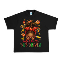 Black santas favorite school bus driver afro messy bun Urban Heavy Tee - texasbilliewilder