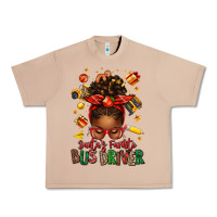 Burro santas favorite school bus driver afro messy bun Urban Heavy Tee - texasbilliewilder