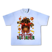 Grape Ice santas favorite school bus driver afro messy bun Urban Heavy Tee - texasbilliewilder
