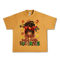 Peanut Butter santas favorite school bus driver afro messy bun Urban Heavy Tee - texasbilliewilder