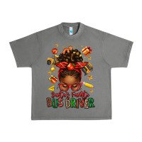 Tornado santas favorite school bus driver afro messy bun Urban Heavy Tee - texasbilliewilder