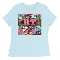 Baby Blue rt Ladies Tee - LillyAllenDesigns