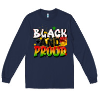 Navy black and proud Long Sleeve Tee - CowGirlArtShop