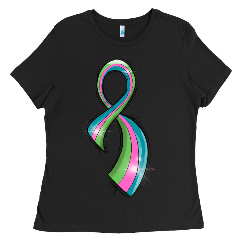 Metastatic Breast Cancer Ribbon Ladies Tee by LillyAllenDesigns | Teevron
