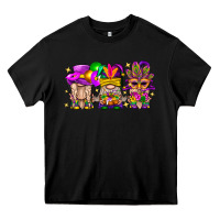 Black Mardi Gras Gnomies Cakes Flowers And Balloon Heavy Core Tee - BundleAndBundleShop