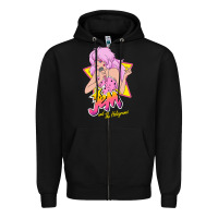 Black so funny jem and the holograms classic fans Zipper Hoodie - lanVoArt