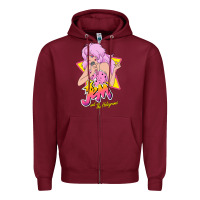 Burgundy so funny jem and the holograms classic fans Zipper Hoodie - lanVoArt