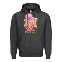 Charcoal Heather so funny jem and the holograms classic fans Zipper Hoodie - lanVoArt