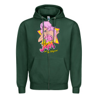 Sports Green so funny jem and the holograms classic fans Zipper Hoodie - lanVoArt
