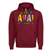 Burgundy IDiot Of The Aha Moments Zipper Hoodie - CowhideDigitalArt