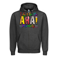 Charcoal Heather IDiot Of The Aha Moments Zipper Hoodie - CowhideDigitalArt