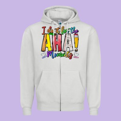 Idiot Of The Aha Moments Zipper Hoodie Designed By Cowhidedigitalart